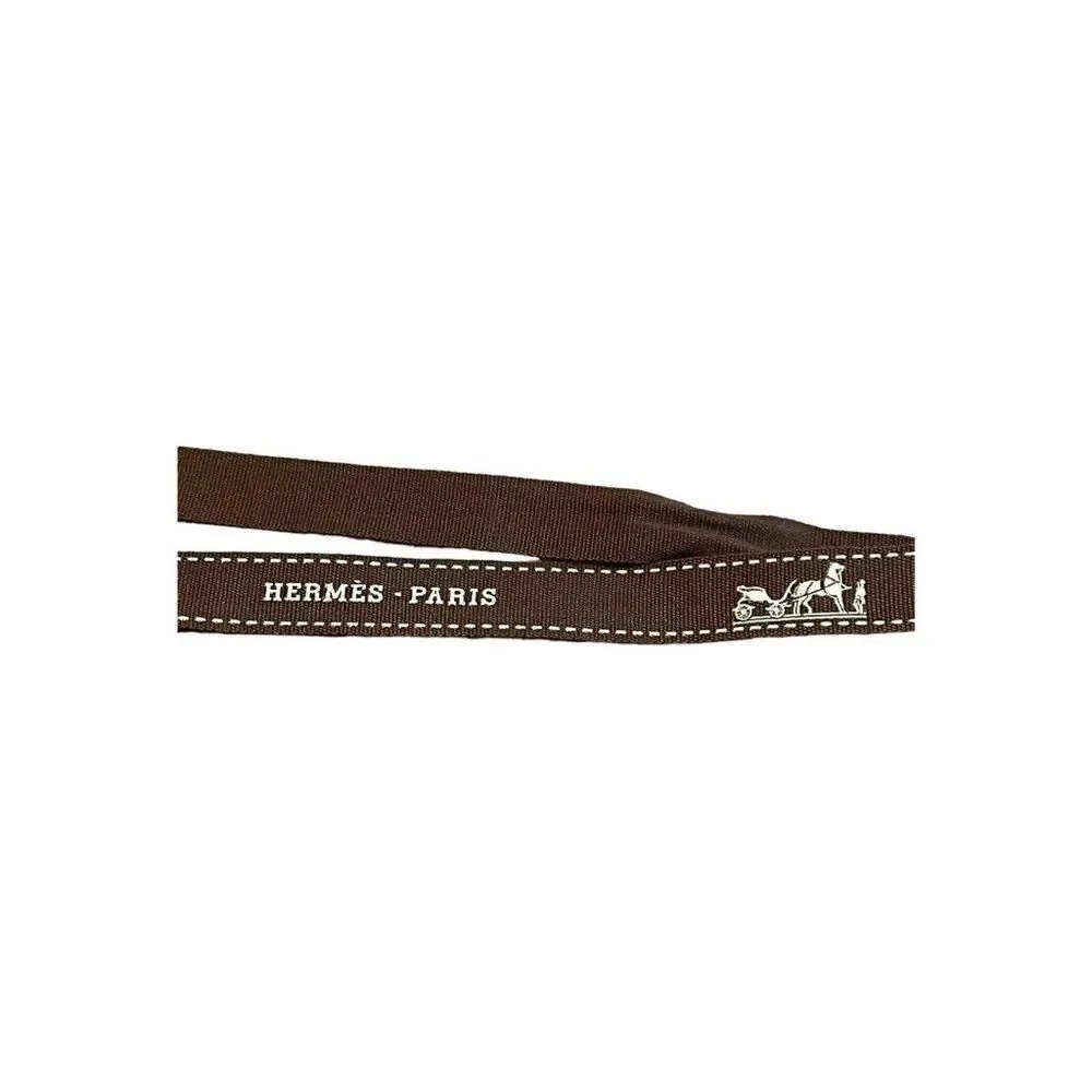 Authentic Classic Brown Hermes Packaging Ribbon 6’ Gift Wrapping Present 2 yard